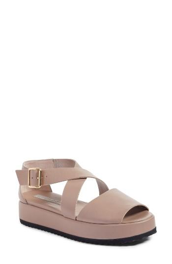 Women's Attilio Giusti Leombruni Wrapped Platform Sandal Us / 35eu - Beige