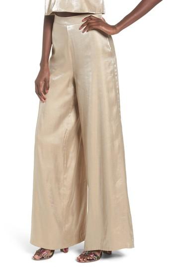 Women's Lovers + Friends Zoey Wide Leg Pants - Beige