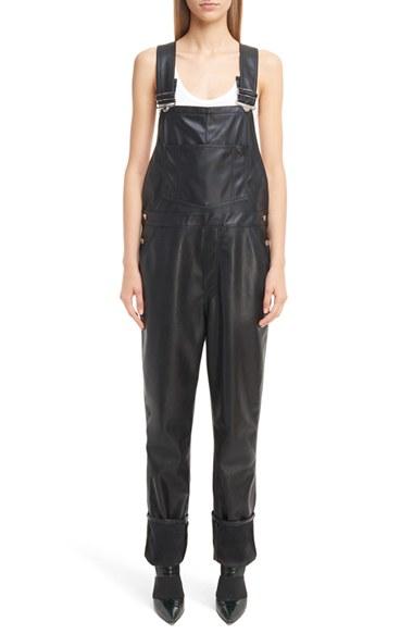 Women's Givenchy Faux Leather Overalls