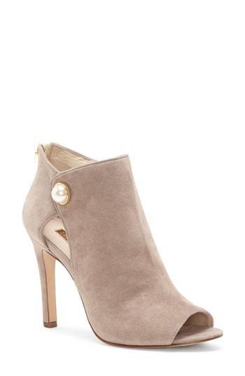 Women's Louise Et Cie Illisa Peep Toe Bootie M - Brown