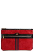 Gucci Ophidia Suede Pouch - Red