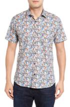 Men's Jared Lang Trim Fit Floral Sport Shirt - White