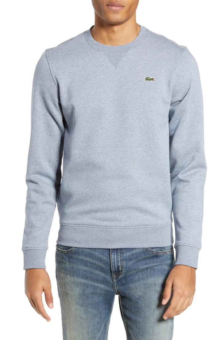 Men's Lacoste 'sport' Crewneck Sweatshirt (3xl) - Blue