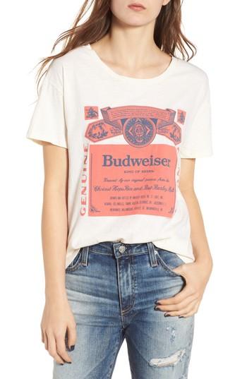 Women's Junk Food Budweiser Tee - Ivory