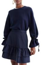 Women's J.crew Tie Sleeve Sweatshirt - Blue