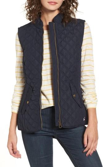 Women's Joules Minx Quilted Vest - Blue