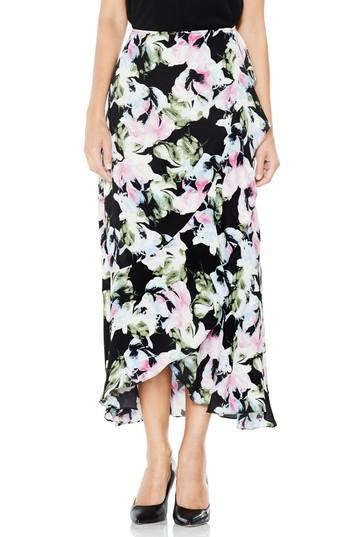 Women's Vince Camuto Glacier Floral Ruffle Skirt - Black