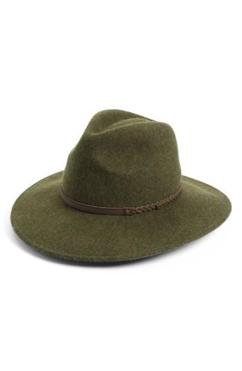 Women's Barbour Tack Felted Wool Fedora - Green