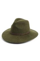 Women's Barbour Tack Felted Wool Fedora - Green