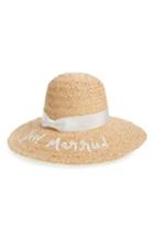 Women's Kate Spade New York Just Married Straw Hat - Brown