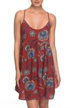 Women's Roxy Tropical Sundance Print Babydoll Dress - Black