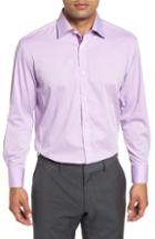Men's English Laundry Regular Fit Geometric Dress Shirt - 32/33 - Purple