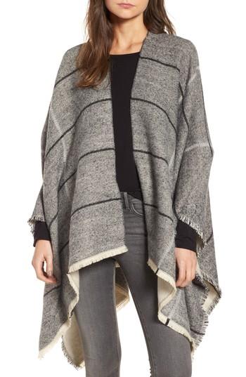 Women's Bp. Large Grid Ruana, Size - Ivory