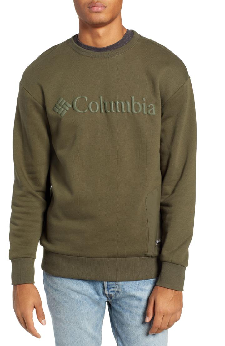 Men's Columbia Bugasweat Crewneck Sweatshirt - Brown