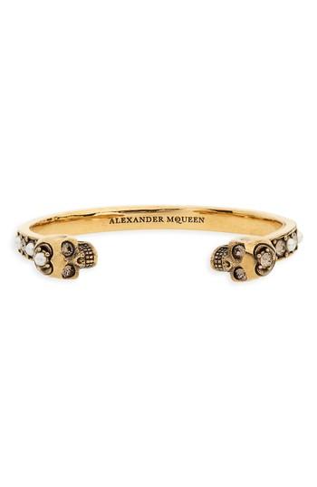 Women's Alexander Mcqueen Twin Skull Bracelet