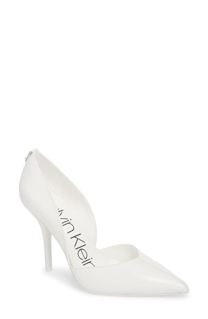 Women's Calvin Klein Marybeth D'orsay Pump .5 M - White