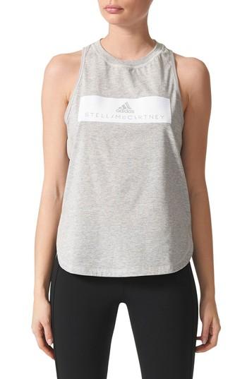 Women's Adidas By Stella Mccartney Essentials Logo Tank - Grey