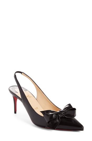 Women's Christian Louboutin Yasling Slingback Pump .5us / 35.5eu - Black