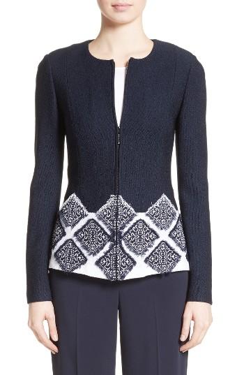 Women's St. John Collection Ahem Knit Fil Coupe Jacket