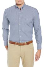 Men's Peter Millar Mimi Regular Fit Check Performance Sport Shirt, Size - Blue