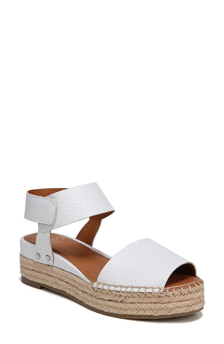 Women's Sarto By Franco Sarto Oak Platform Wedge Espadrille .5 M - White
