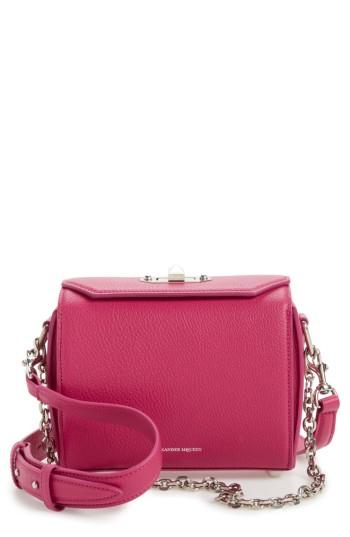 Alexander Mcqueen Leather Box Bag - Purple