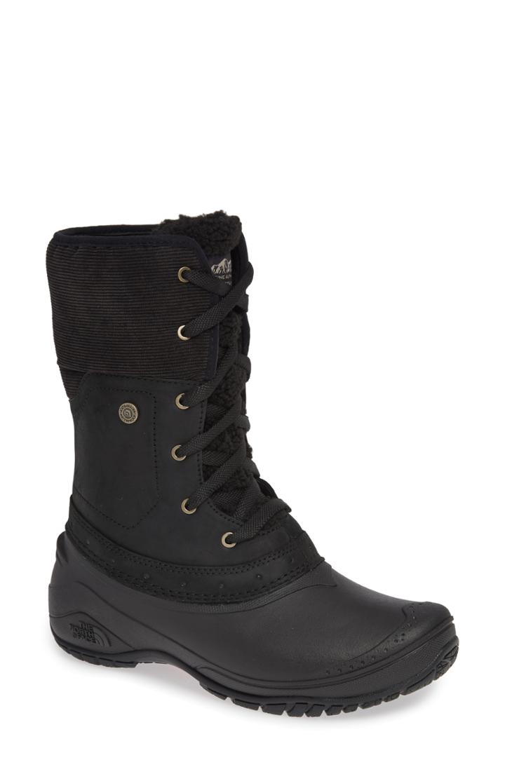 Women's The North Face Shellista Roll Cuff Waterproof Insulated Winter Boot M - Black