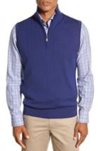 Men's Bobby Jones Quarter Zip Wool Sweater Vest, Size - Blue