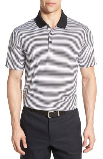 Men's Nike 'victory Stripe' Dri-fit Golf Polo, Size - Black