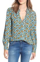 Women's Hinge Tie Neck Blouse - Blue