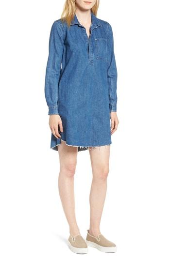 Women's Lucky Brand Denim Popover Shift Dress - Blue