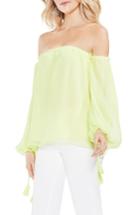 Women's Vince Camuto Off The Shoulder Bubble Sleeve Blouse, Size - Green