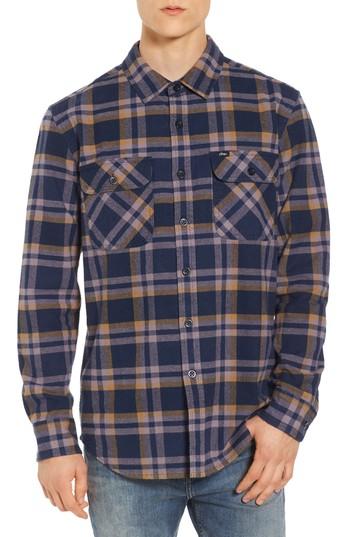 Men's Obey Plaid Flannel Shirt - Blue