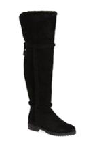 Women's Frye 'tamara' Genuine Shearling Over The Knee Boot M - Black