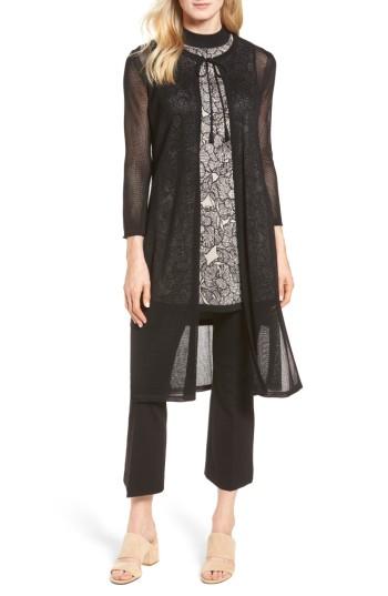 Women's Anne Klein Duster Cardigan - Black