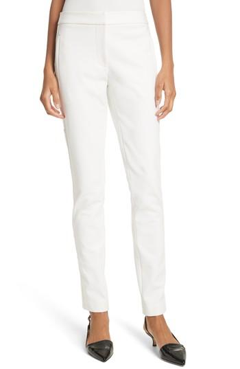 Women's Tibi Anson Snap Side Skinny Pants - Ivory