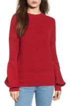 Women's The Fifth Label Sculpture Puff Sleeve Sweater - Red