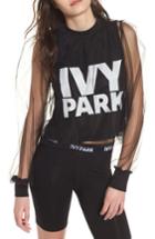 Women's Ivy Park Festival Tulle Crop Top, Size - Black