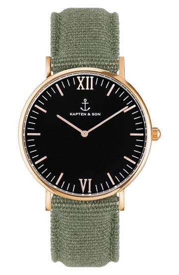 Women's Kapten And Son 'campina' Canvas Strap Watch, 36mm