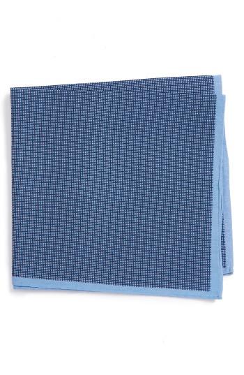 Men's Calibrate Pin Dot Cotton & Silk Pocket Square