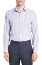Men's W.r.k Trim Fit Check 4-way Stretch Dress Shirt .5 - Purple