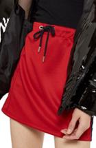 Women's Topshop Sporty Popper Miniskirt Us (fits Like 0) - Red