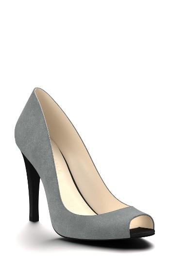Women's Shoes Of Prey Peep Toe Pump B - Grey