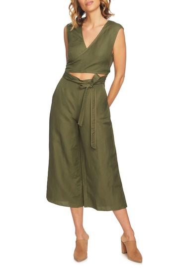 Women's 1.state Wrap Cutout Jumpsuit - Green