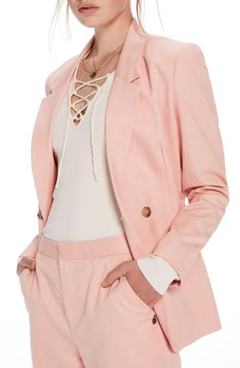 Women's Scotch & Soda Slim Fit Double Breasted Blazer - Pink
