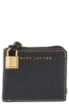 Women's Marc Jacobs The Grind Leather Snap Wallet - Black