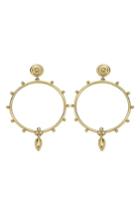 Women's Temple St Clair 18k Gold & Diamond Circle Anfora Earrings