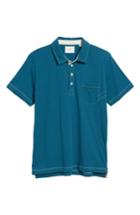 Men's Billy Reid Pensacola Slim Fit Polo, Size - Blue/green