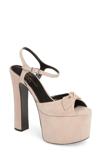 Women's Saint Laurent Betty Platform Sandal .5us / 37.5eu - Pink