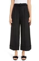 Women's Simone Rocha Marabou Trim Wide Leg Pants Us / 12 Uk - Black
